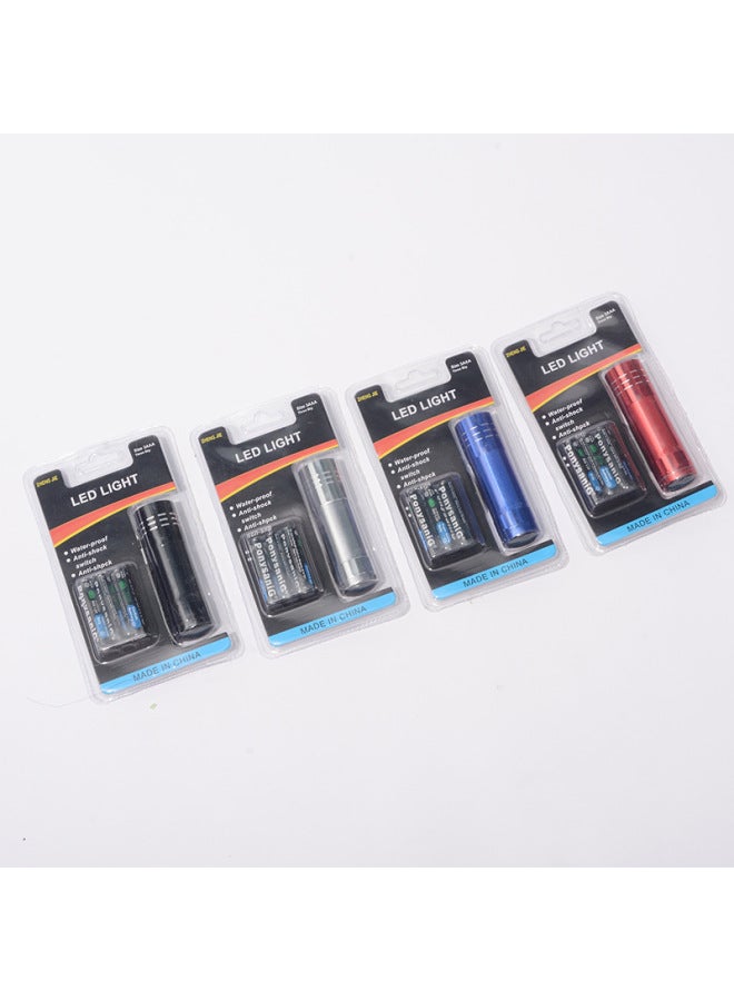 9led Flashlight Printed Logo Mini Student Flashlight Portable Gift Battery Direct Supply Wholesale-Color:White Light Single Color Random (opp Bag Without Hand Rope)  - Image 2