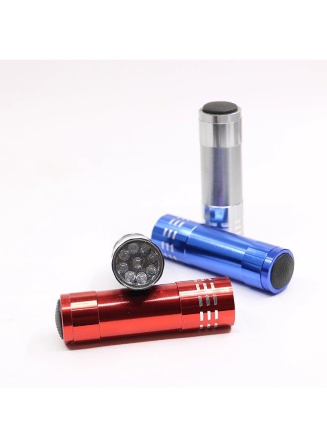 9led Flashlight Printed Logo Mini Student Flashlight Portable Gift Battery Direct Supply Wholesale-Color:White Light Single Color Random (opp Bag Without Hand Rope)  - Image 4