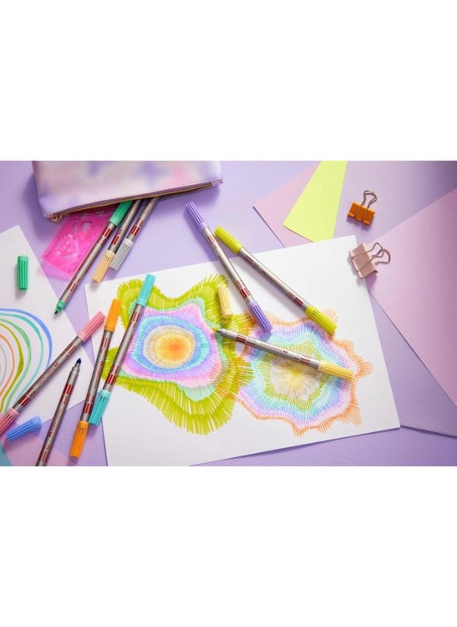 FABER-CASTELL Pack Of 10 Double Ended Felt Pastel Set  - Image 2