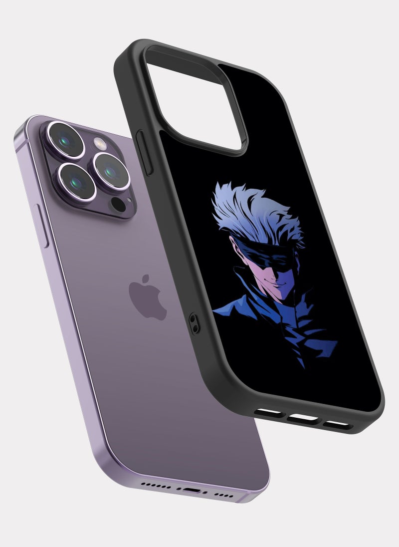 بكسلات كفر ايفون 14 برو جوجوتسو كايسن غوجو ازرق - Image 2