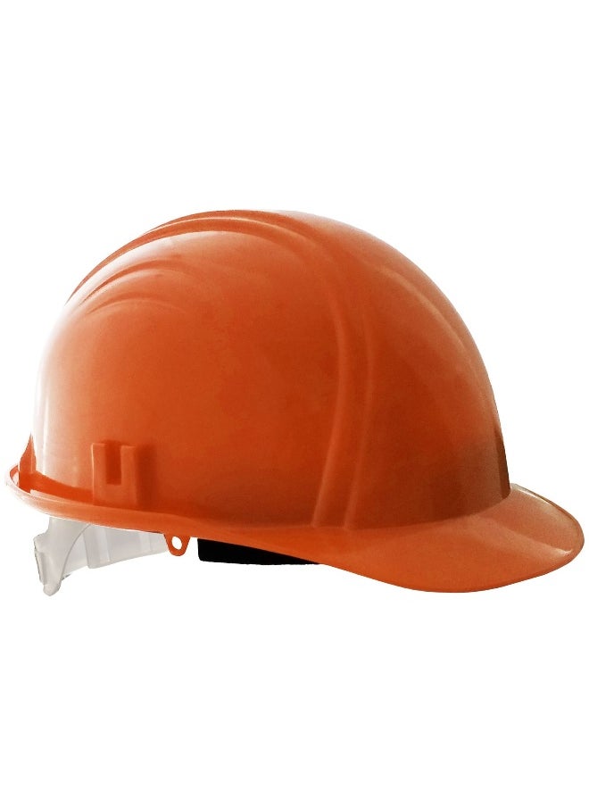 TAHA SAFETY 3 Line Safety Helmet for Construction & Outdoor Activities | Adjustable Chin Strap & Manual Type Adjustment | Lightweight, Comfortable & Durable Hard Hat | Orange 