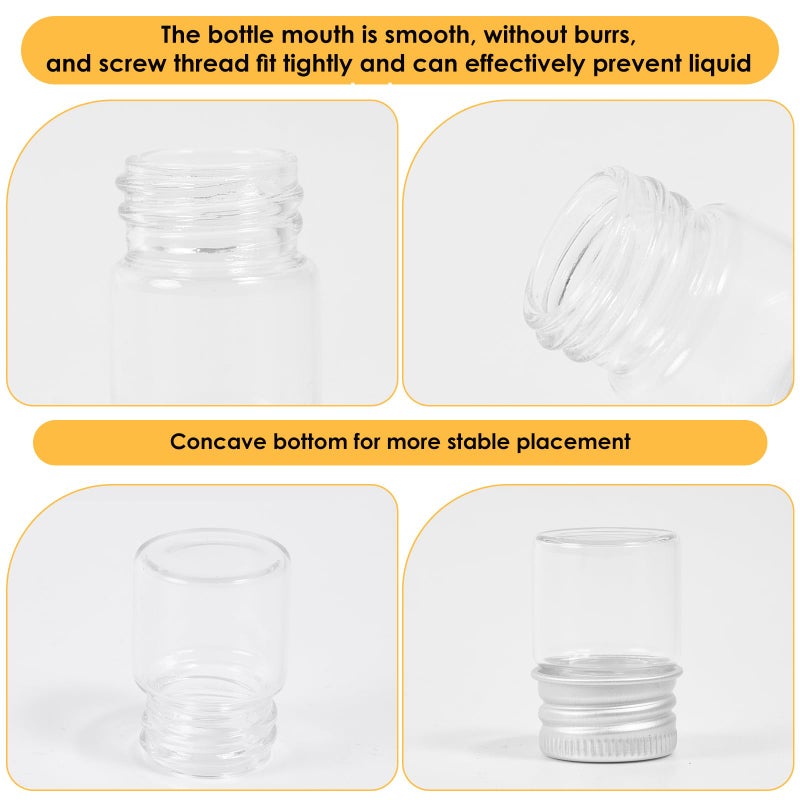 Cadbibe 5ml Glass Vials with Screw Caps and Plastic Stoppers, Small Clear Liquid Sample Vial, Leak-Proof Vial, 12PCS - Image 5