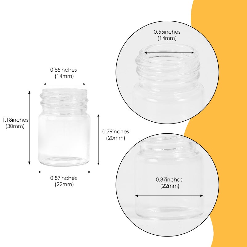 Cadbibe 5ml Glass Vials with Screw Caps and Plastic Stoppers, Small Clear Liquid Sample Vial, Leak-Proof Vial, 12PCS - Image 3