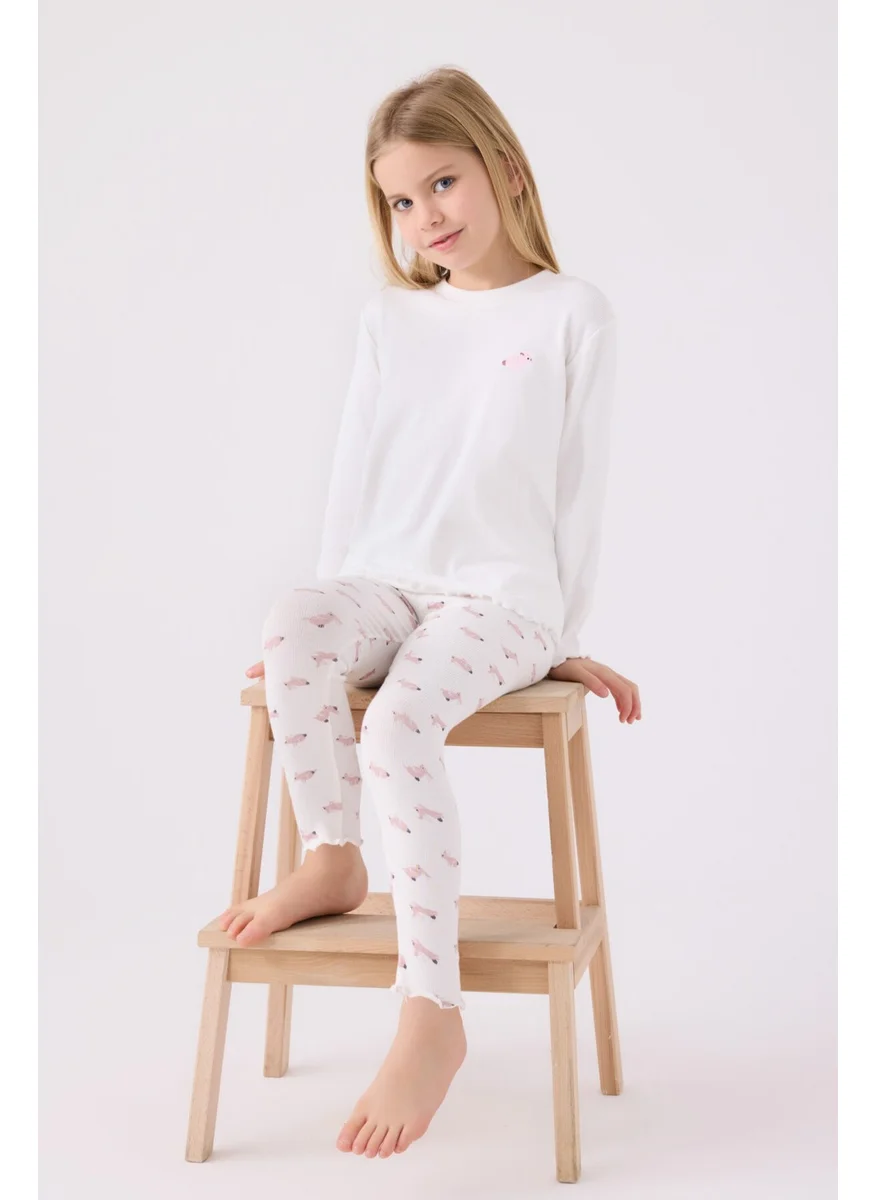 RolyPoly Girls Long Sleeve Pajama Set RP3458 Cream