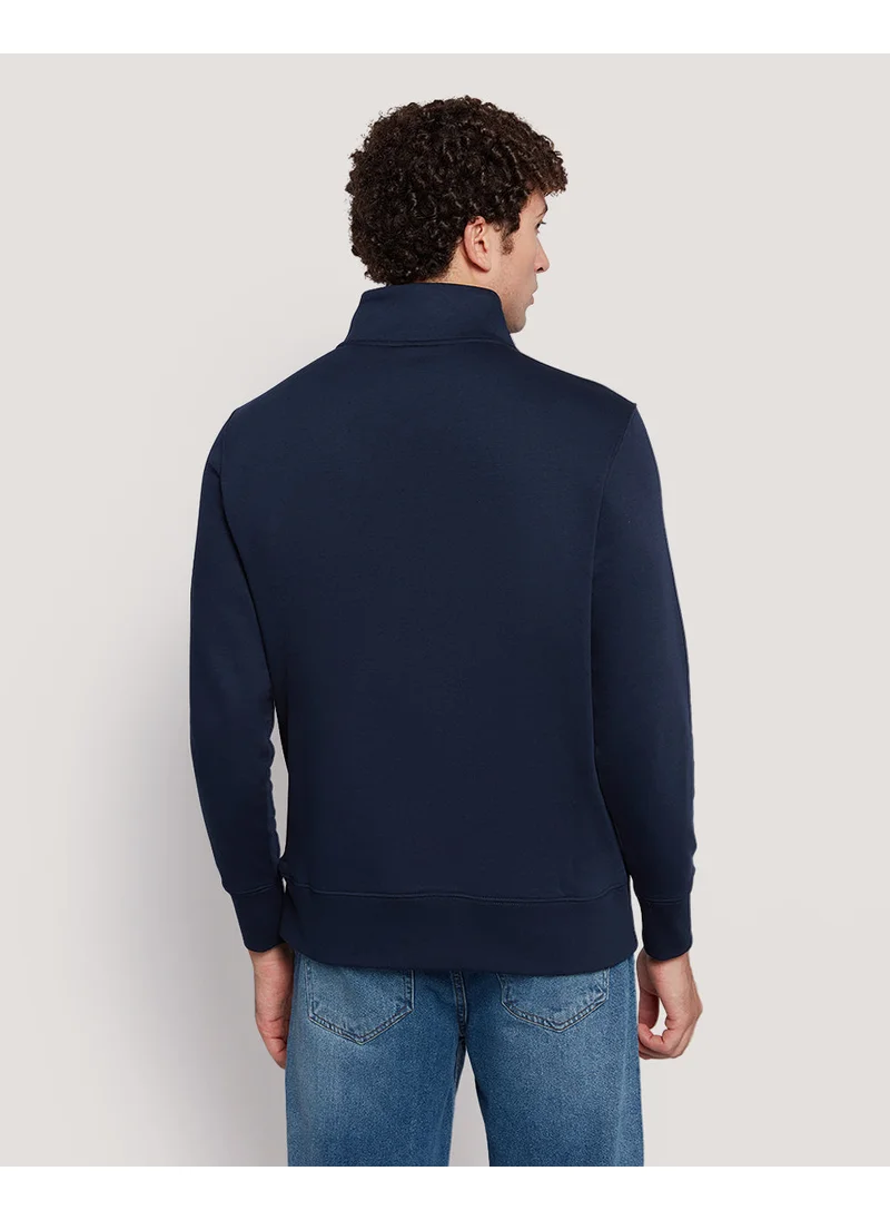 غانت Gant Men’S Shield Logo Half Zip Cotton Sweatshirt