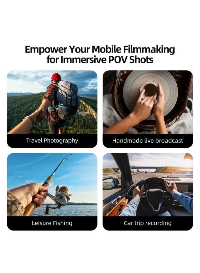 TELESIN Magnetic Neck Mount for Phones, Neck Cell Phone Holder POV/Vlog Selfie Mount Hand Free Phone Neck Holder Chest Stand Strap Video Recording for iPhone 16 15 14 13 12 Seires Android Phones Gray - Image 5