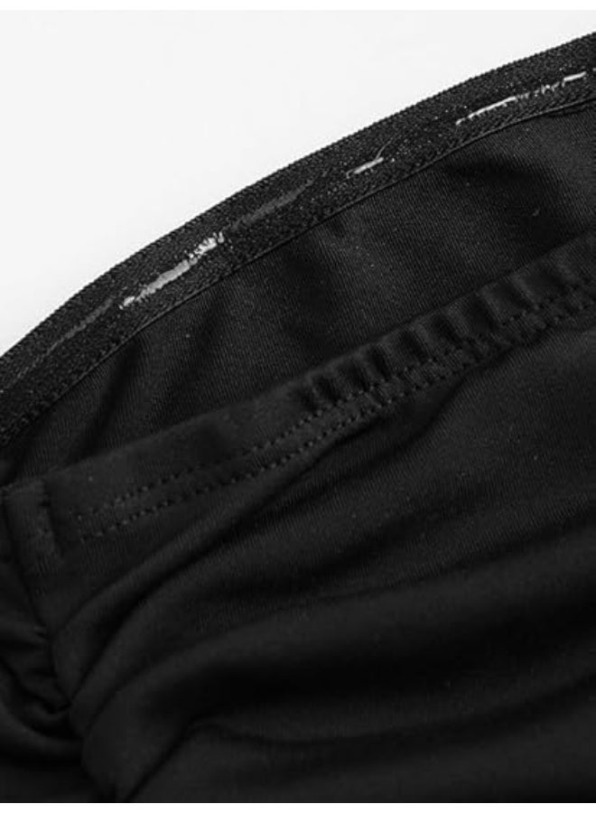 Strapless Ruched Crop Top, Women's Ruched Slim Fit Crop Bandeau Tops Strapless Sleeveless Basic Simple Tube, M - Image 2