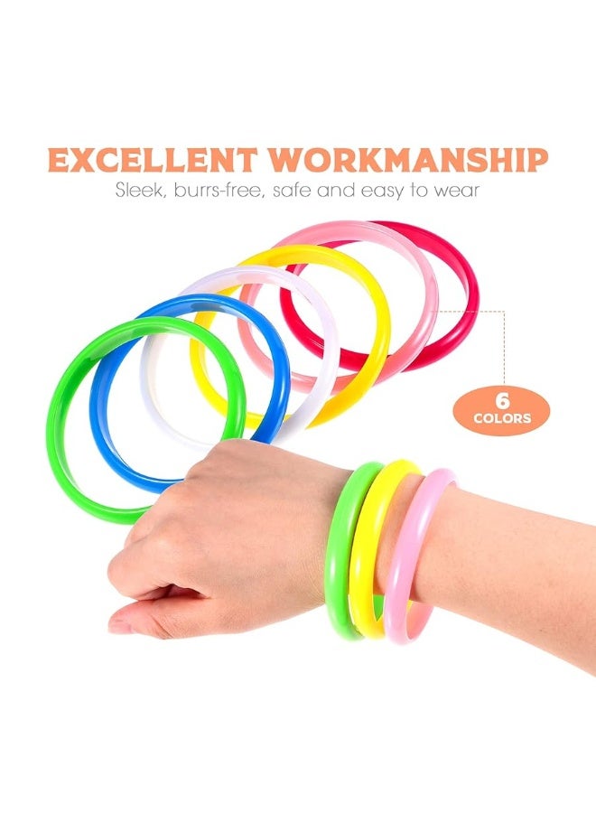 NUOBESTY Plastic Bangle Bracelets Candy Color Bracelet Party Favors Pack for Birthday Party 12pcs (Random Color) - Image 2