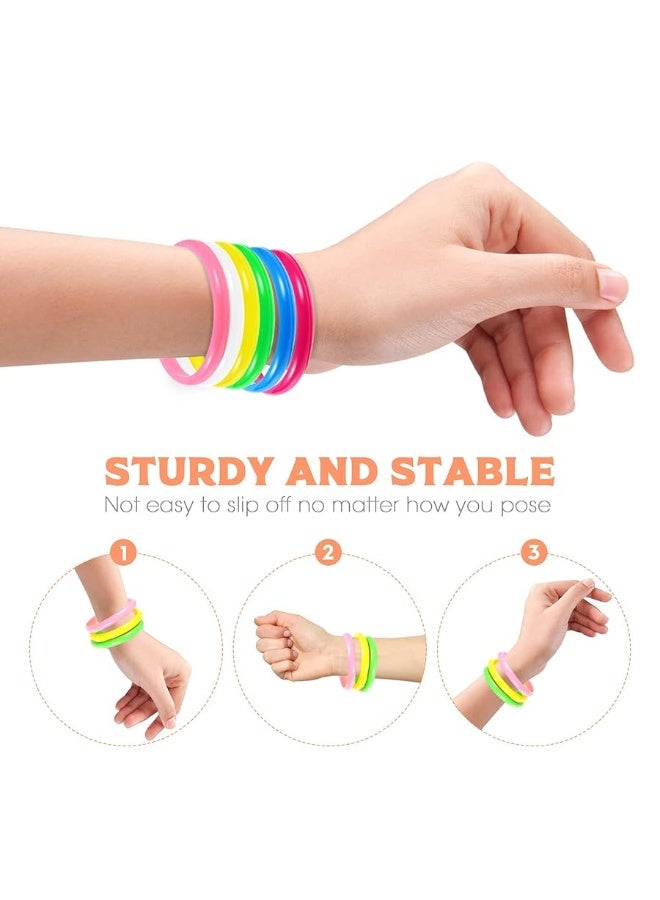 NUOBESTY Plastic Bangle Bracelets Candy Color Bracelet Party Favors Pack for Birthday Party 12pcs (Random Color) - Image 3