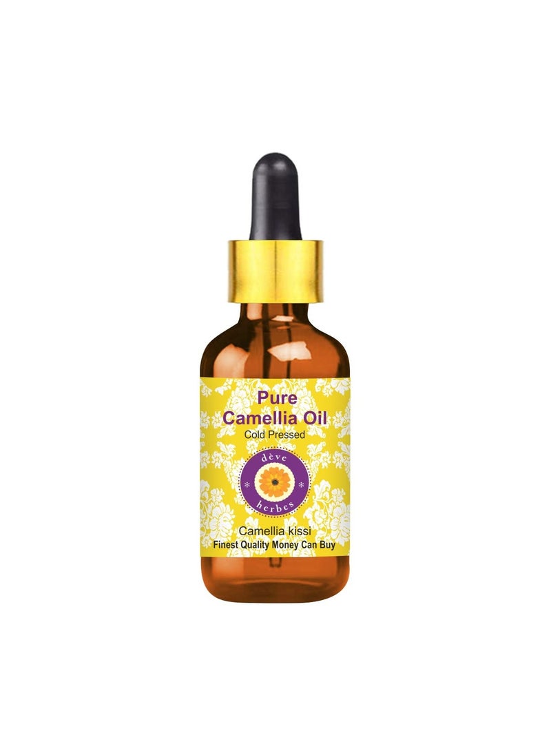 Deve Herbes - Deve Herbes Pure Camellia Oil with Glass Dropper Natural Therapeutic Grade Cold Pressed 30ml - Image 1