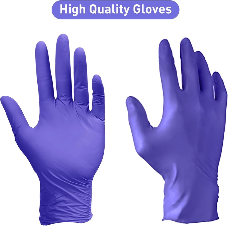PEIPU Nitrile Gloves, Disposable Cleaning Gloves, Powder Free, Latex Free, Single Use Non-Sterile Protective Gloves for Cooking, Cleaning & More. - Image 2