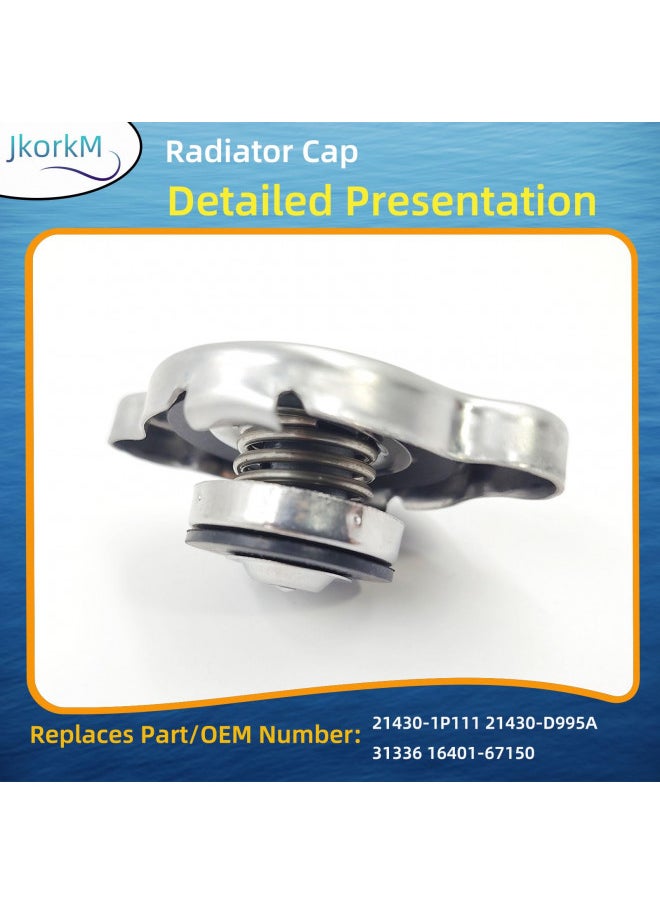 JkorkM Jkorkm 21430-1p111 Radiator Cap, Replace 21430-1p111(108kpa) Compatible With Nissan Frontier Pathfinder Infiniti Toyota Land Cruiser Radiator Cap OEM 21430-1p111 21430-d995a 31336 16401-67150 (108kpa)  - Image 3