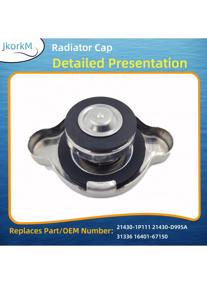 JkorkM Jkorkm 21430-1p111 Radiator Cap, Replace 21430-1p111(108kpa) Compatible With Nissan Frontier Pathfinder Infiniti Toyota Land Cruiser Radiator Cap OEM 21430-1p111 21430-d995a 31336 16401-67150 (108kpa)  - Image 2