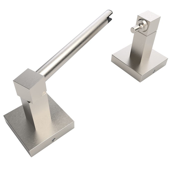 TOILET PAPER HOLDER BRUSHED NICKEL DOUBLE POST PIVOTING SQUARE TISSUE HOLDERS ROLL HOLDER HANGERS TOILET PAPER STAND STAINLESS STEEL AND ZINC ALLOY MODERN WALL MOUNTED
