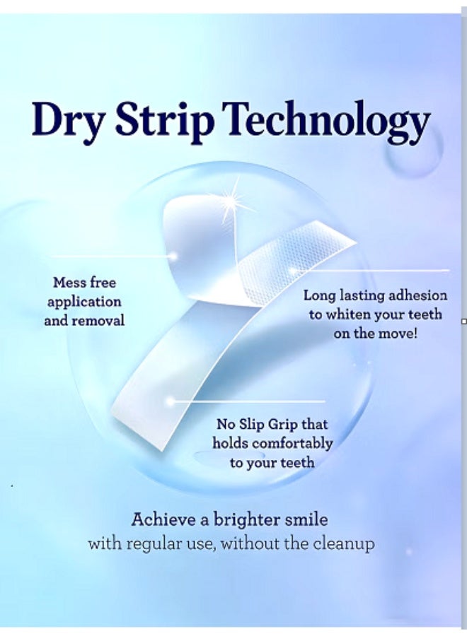 GuruNanda Teeth Whitening Strips Hydrogen Peroxide Oral Care Brighter Smile Non-Slip Dry Strips 7-Day Treatment 14 Strips - Image 4