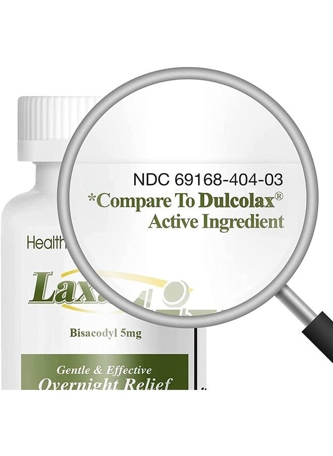 HealthA2Z Laxative Bisacodyl 5mg | 100 Counts | Gentle and Fast Overnight Relief for Constipation  - Image 2
