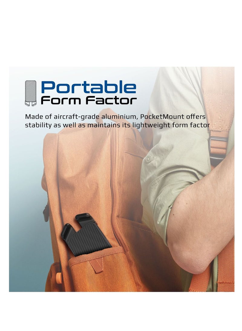 PROMATE - Promate Laptop Stand with Optimized Air Ventilation, Adjustable Height and Foldable Design Black - Image 1