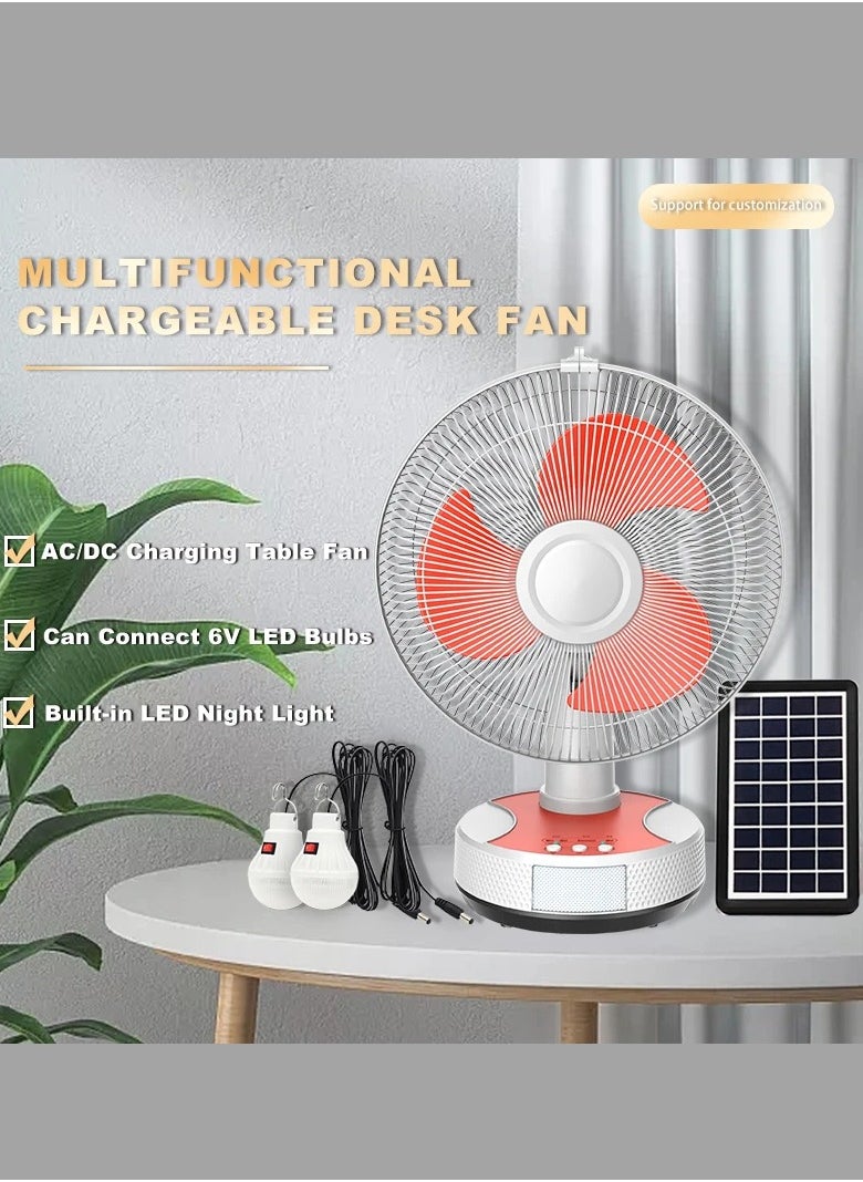 Easy Power 12-inch rechargeable solar-powered table fan  - Image 5