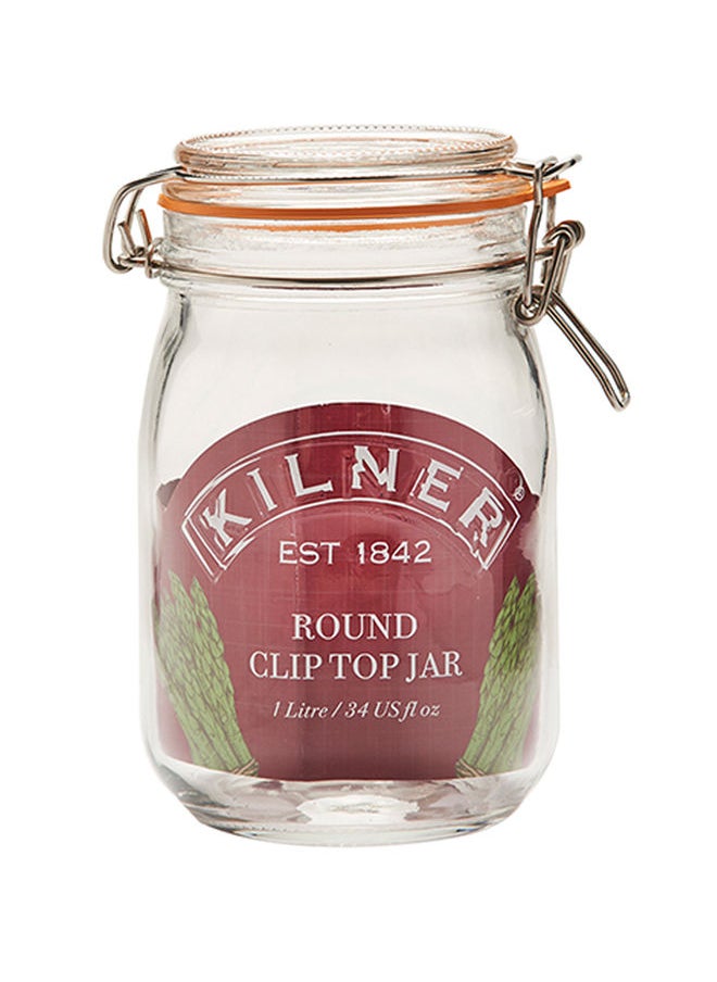 Kilner Clip Top Round Jar 1 Liter  - Image 1