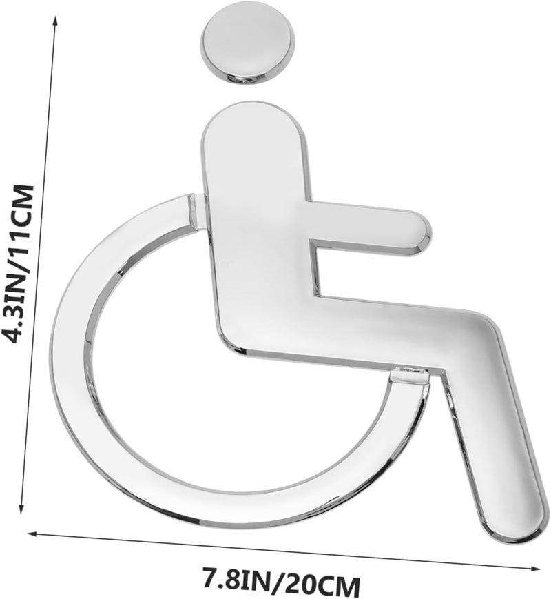 Disabled Wheelchair Toilet Sign Abs Material Restroom Sign for Handicap Accessibility Indoor Use Ada Compliant for Disabled Lavatory - Image 2