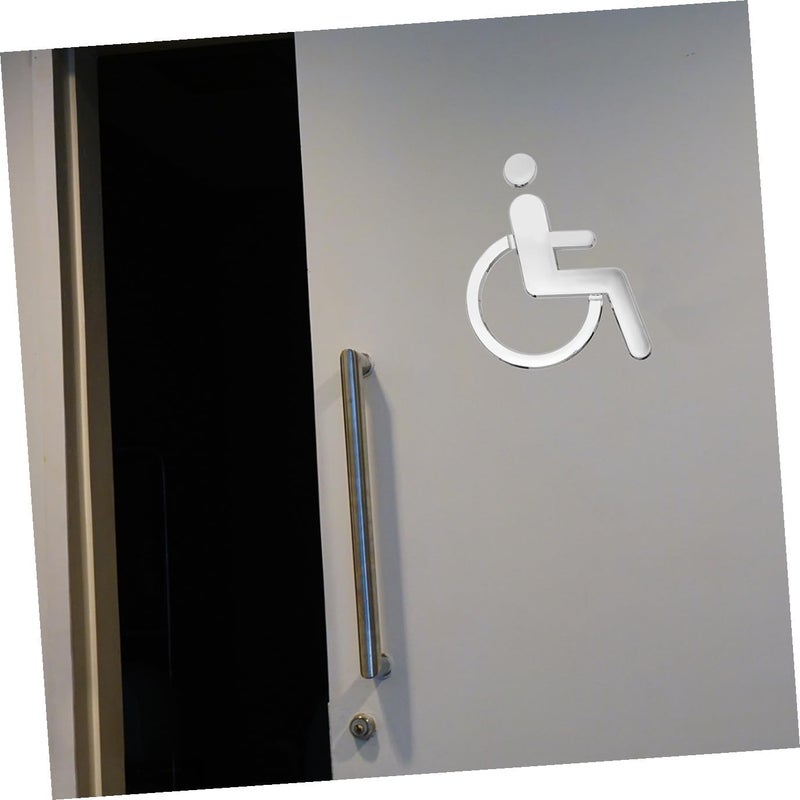 Disabled Wheelchair Toilet Sign Abs Material Restroom Sign for Handicap Accessibility Indoor Use Ada Compliant for Disabled Lavatory - Image 4