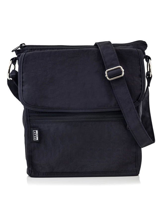 Peak Gear Nylon Crossbody Purse with RFID Blocking Pocket and Lifetime Recovery Service. Versatile and Stylish Shoulder Bag | Black - Image 1
