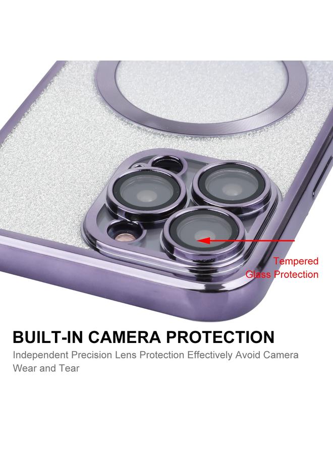 ENKAY Case For iPhone 15 Pro Hat-Prince Magnetic Glitter Plated Shockproof Phone Case with Lens Film - Image 5