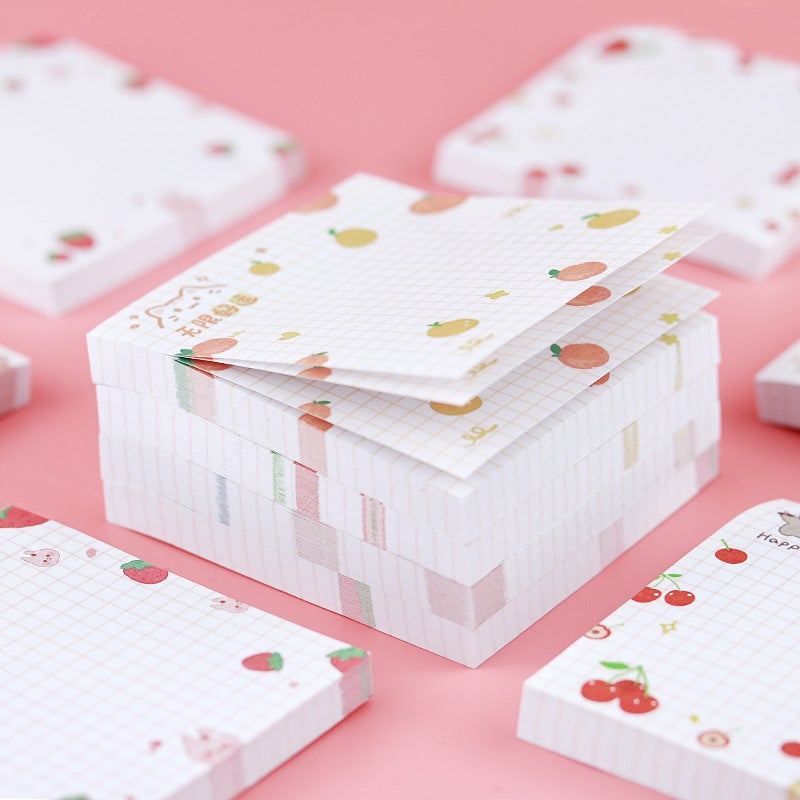 Fruit Sticky Notes – Japanese and Korean Cartoon Memo Stickers for Students - Image 3