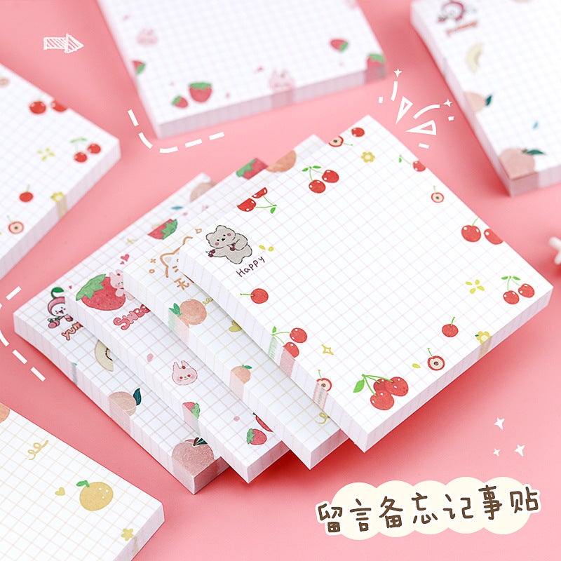 Fruit Sticky Notes – Japanese and Korean Cartoon Memo Stickers for Students - Image 4
