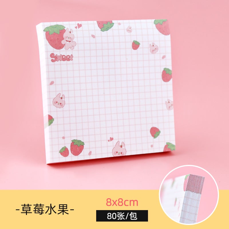 Fruit Sticky Notes – Japanese and Korean Cartoon Memo Stickers for Students - Image 1