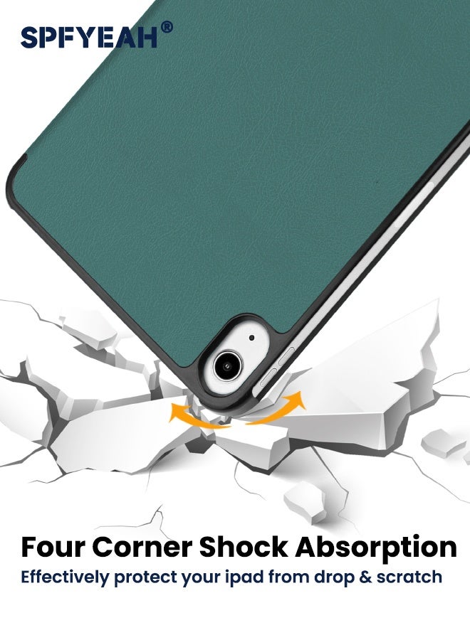 SPFYEAH Cover for iPad mini 7 (7th Generation, 2024) / mini 6 (6th Generation, 2021), [Built in Trifold Stand][Auto Wake Sleep] Slim Stand Hard Back Shell Shockproof Cover for iPad Mini 7/6 8.3inch, Green - Image 5