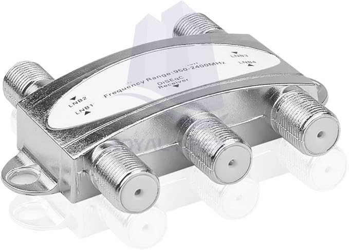 Royal Apex Satellite Signal Antenna Connector 4 in 1 out LNB Receiver Hub, Mini DiSEqC Switch 2.0,950-2400MHz (ANTENNA CONNECTOR 1PCS) - Image 5
