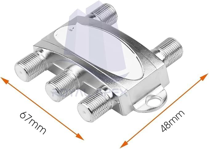 Royal Apex Satellite Signal Antenna Connector 4 in 1 out LNB Receiver Hub, Mini DiSEqC Switch 2.0,950-2400MHz (ANTENNA CONNECTOR 1PCS) - Image 2