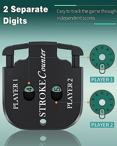 GreenHaven Mini Golf Score Shot Stroke Counter Clicker with Key Chain for Golf Game Scorekeeper Portable 2-Dial Outdoor Sport Scoreboard for Putts, 2 Pack - Image 4