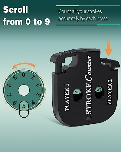 GreenHaven Mini Golf Score Shot Stroke Counter Clicker with Key Chain for Golf Game Scorekeeper Portable 2-Dial Outdoor Sport Scoreboard for Putts, 2 Pack - Image 3