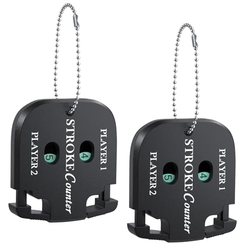 GreenHaven Mini Golf Score Shot Stroke Counter Clicker with Key Chain for Golf Game Scorekeeper Portable 2-Dial Outdoor Sport Scoreboard for Putts, 2 Pack - Image 1