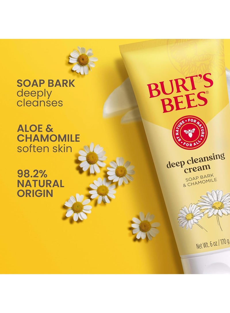 Burt's Bees Deep Cleansing Cream with Soap Bark and Chamomile, 6 oz - Image 2