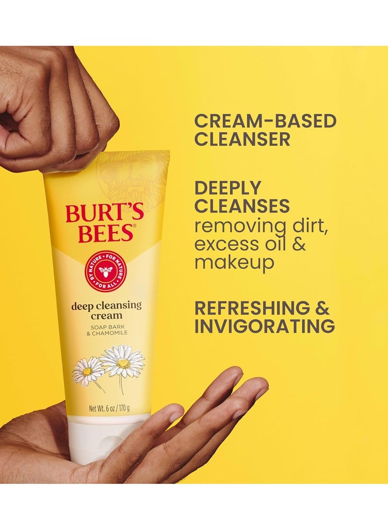 Burt's Bees Deep Cleansing Cream with Soap Bark and Chamomile, 6 oz - Image 3
