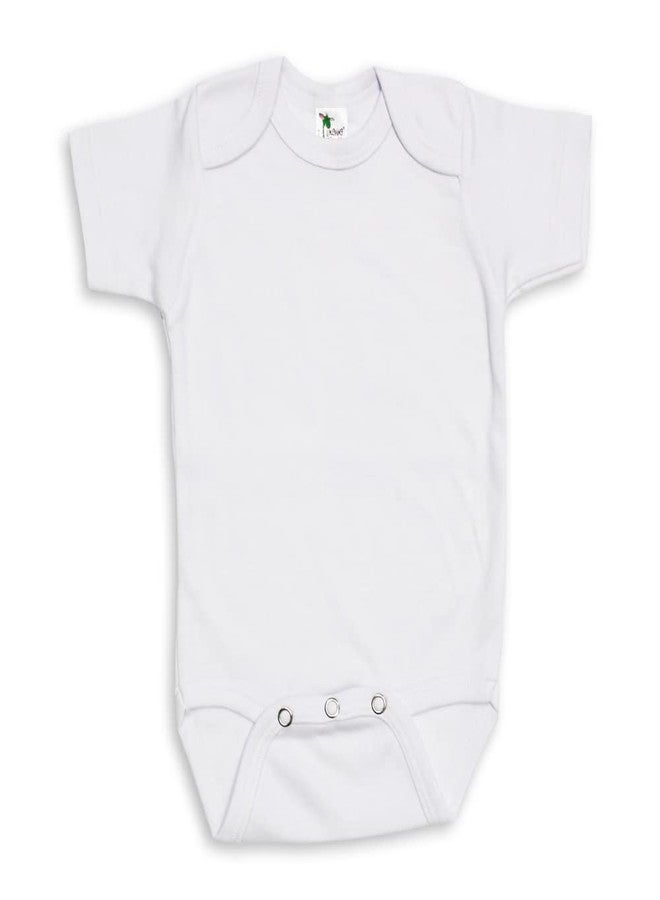 Laughing Giraffe Baby Blank Short Sleeve One Piece Bodysuit White (0-3 Months, White) - Image 1