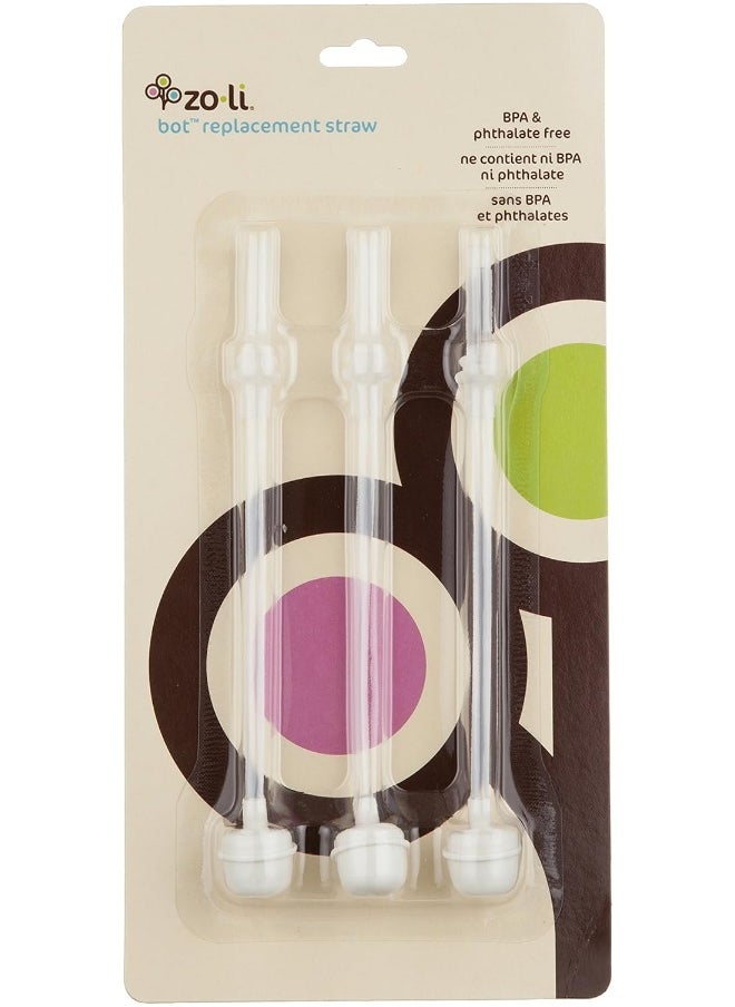 Zoli ZoLi BOT Weighted Straw Sippy Cup Replacement Straws | 3-Pack, fits BOT 6 oz and 9 oz Cups 