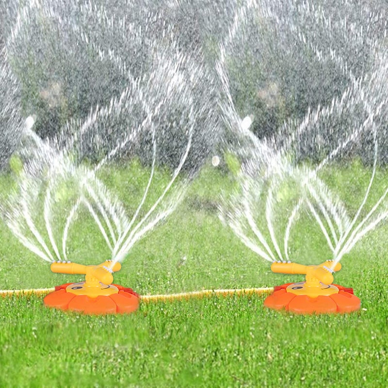 AugToy Water Sprinkler for Kids Toddlers Sprinklers with Roating Spray Nozzles Attaches Garden Water Hose Outdoor Play Outside Toys 1-3 2-4 Summer Backyard Lawn Game Yard Water Toy for Kids 3-5 4-8 Boy Girl - Image 2