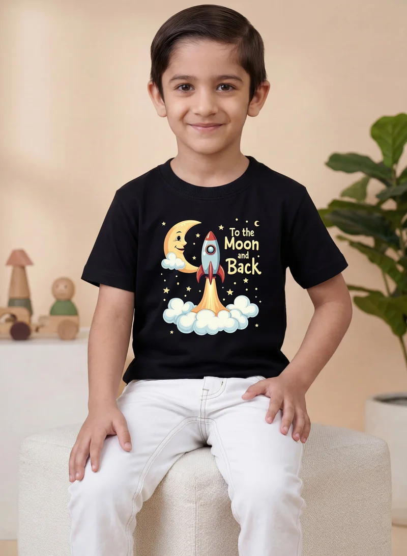 Funkaar Funkaar NASA theme Graphic Print T-shirt for Boys & Girls