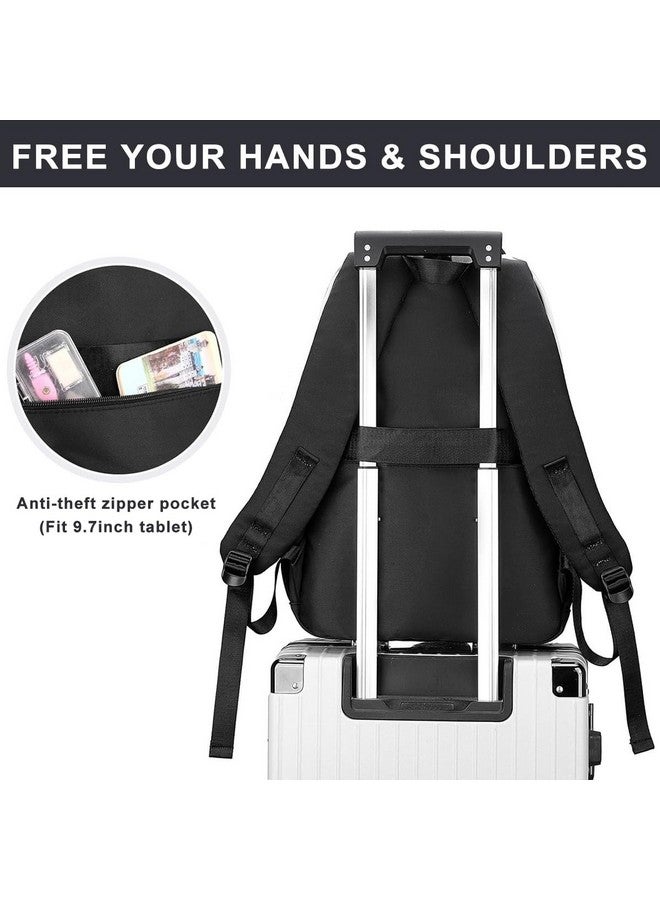 PALAY¬Æ 26L Large Capacity School/Travel Backpack, Breathable Padded Shoulder Strap, Fashion Black Nylon College Bag for Women - Image 4