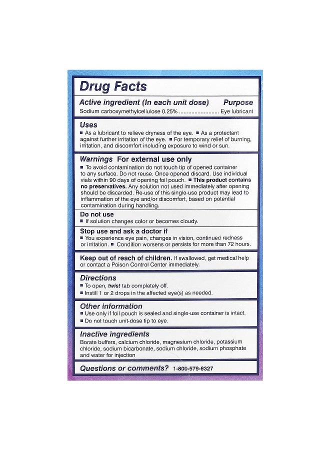 Thera Tears TheraTears, Dry Eye Therapy, Lubricant Eye Drops, 30 Sterile Single-Use Vials - Image 2