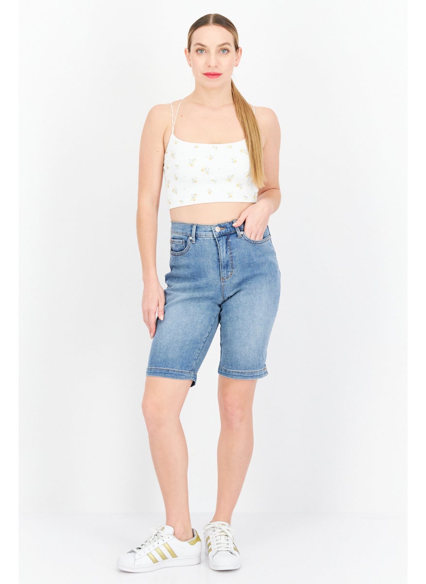 Gloria Vanderbilt - Women Amanda Bermuda Denim Shorts, Medium Wash - Image 1