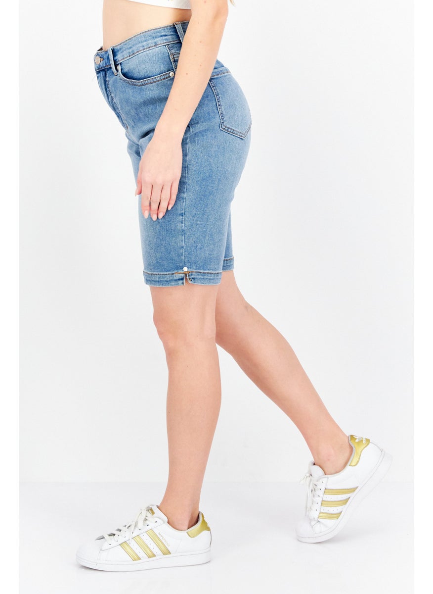Gloria Vanderbilt - Women Amanda Bermuda Denim Shorts, Medium Wash - Image 1