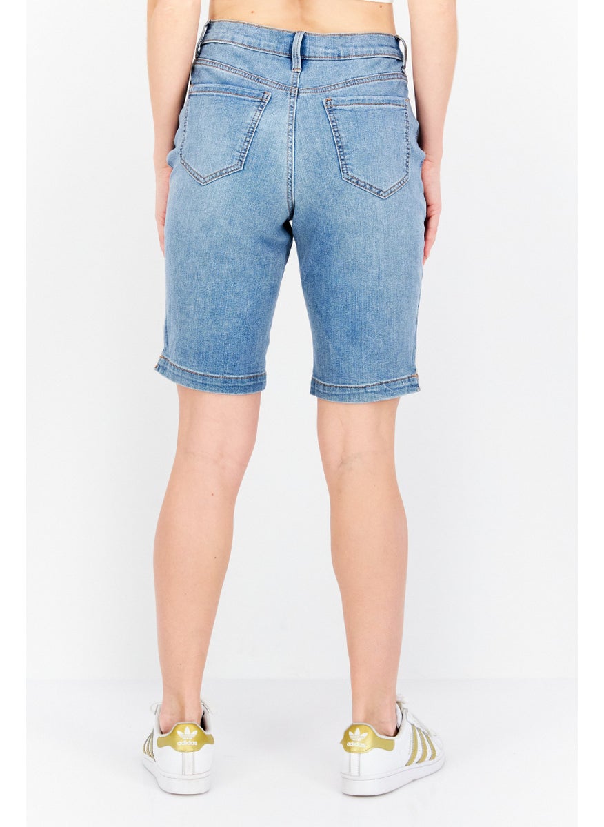 Gloria Vanderbilt - Women Amanda Bermuda Denim Shorts, Medium Wash - Image 1