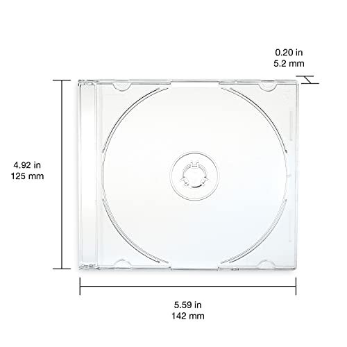 Verbatim CD DVD Blu-Ray Disc Slim Storage Disc Cases 0.2 inches Assorted Colors 50 Pack (40 Clear - 10 Colors) -71128 - Image 4