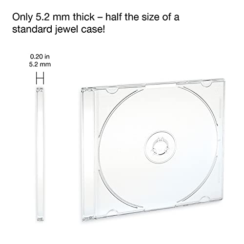Verbatim CD DVD Blu-Ray Disc Slim Storage Disc Cases 0.2 inches Assorted Colors 50 Pack (40 Clear - 10 Colors) -71128 - Image 3