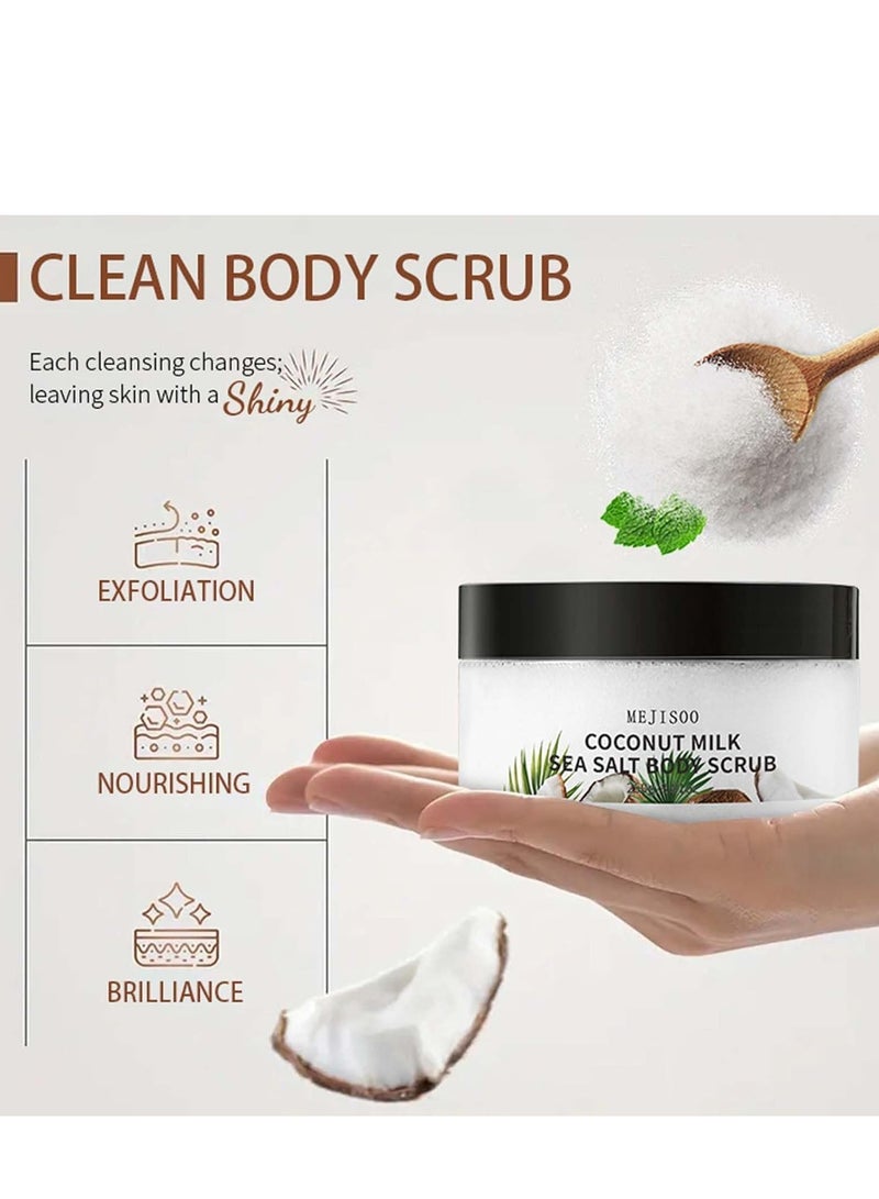 Generic Coconut Body Scrub, Body Exfoliator, Deep Cleansing for Face and Body, Removes Dead Skin for Naturally Glowing Skin, Natural Skincare Formula Scrub for Dry Skin 250g  - Image 4